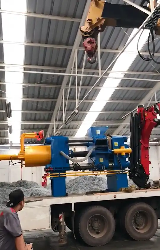 Aluminum chips briquetting machine Installation