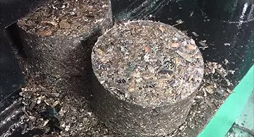 steel chips briqutte from balewell scrap metal briqutting press