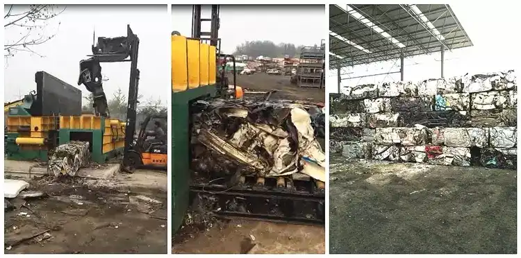 car baling machine car recycling baler