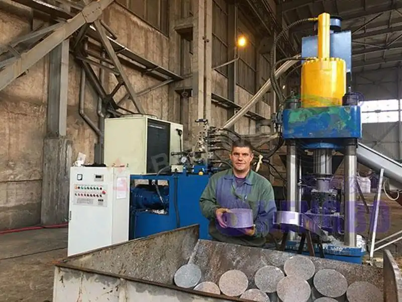 Balewell metal briquetting press in Russia