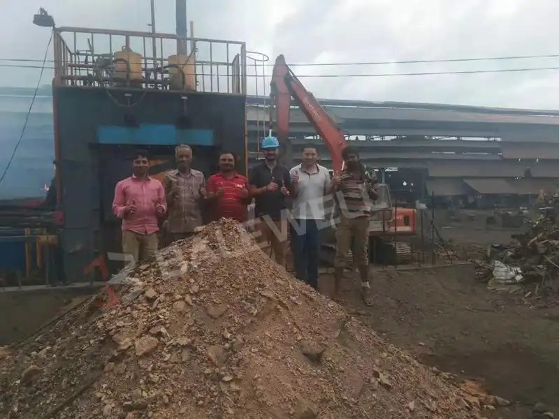 Metal gantry shear for scrap iron from China installed in India