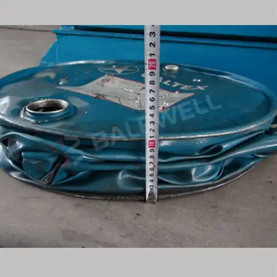 scrap metal drum after compactor